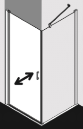 ALVA Juna Pendeltür 1-tlg. links f. SW, 78,5-81/200cm, Silber HGL,ESG Cl. - AQDUJUPTS80L