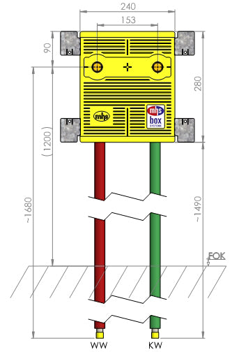 MHS MHS Duschbox Kelit Kelox 16mm Rohr:Kelit Kelox  – 24641KE0000000