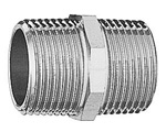 Alva Varia Doppelnippel Rotguss verchromt 1/2" x 1/2" - AQARVAD1/2