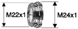 Alva Varia Reduktion Messing vernickelt M22 x 1 x M24 x 1 - AQARVARE22.24