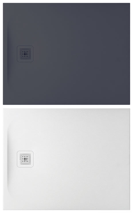 LAUFEN Laufen Passion Duschwanne aus Marbond 100 x 80 x 3,3cm,Ablauf kurze Seite,weiß   – BPPABTL100.80W