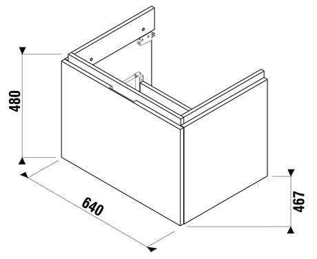 Alva Amoa Unterschrank für WT AQKEIDWT65, 1 Ausz., 64x48x46,7cm, Weiß - AQBMAMUS6W