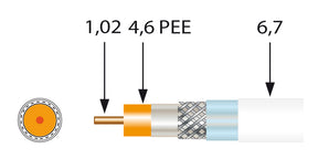 TELEVES Hochgeflechts-Koaxkabel A++ 1,0/4,6 mm 100 m Spule   – 4138