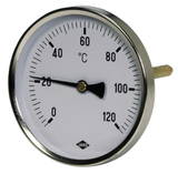 Alva Bimetallthermometer Fig.2611,1/2" hinten 100mm Durchmesser Schaftlänge 45mm 0-120° - AL2611-1005