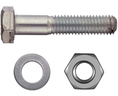 Alva Schraubenset DIN931 A2 M12x55mm 4xSchrauben, 4xMutter, 8xBeilagscheibe - ARTA2M1255S