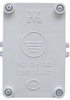 Alva Banderderdose für Aufputzmontage für 1x EBE 40x4 mm, 1x RD 8 bzw. 10 mm - 1080
