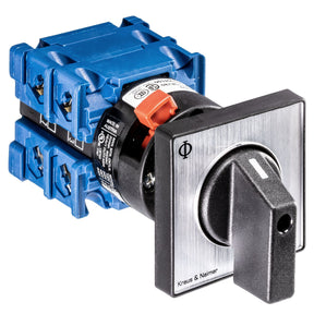KRAUS&NAIMER Umsch.m.0,1p,60°,HAND-0-AUTO,4-Lochbef. Ith=20A, P=5,5 kW(AC3,400V AC),2x2,5 mm²   – 70009121