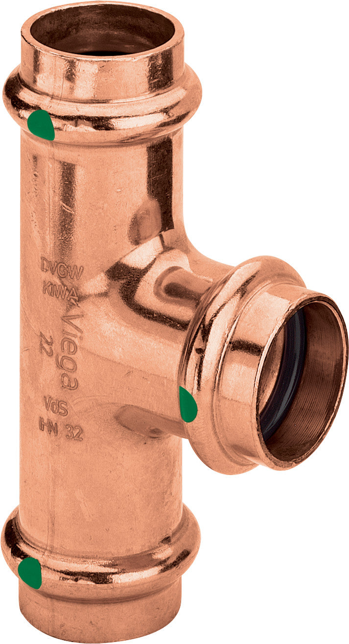 VIEGA Viega T-Stück mit SC Profipress 2418 in 28mm Kupfer   – 291 976