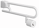 Alva Varia Klappgriff 74cm mit Toilettenpapierhalter, bis 100kg, Weiá - AQBFVAKGRH74W