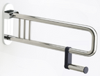 ALVA Varia Klappgriff 85cm mit Toilettenpapierhalter, bis 130kg, Chrom