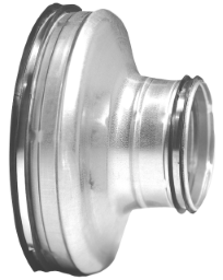 ALVA Reduktion aus verz.Blech DN200/100 mit Lippendichtungen