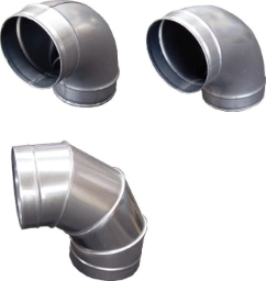 ALVA Spiro Bogen B 90Gr. R=D NW 100, verzinkt