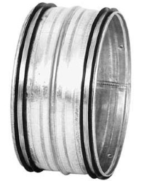 ALVA Rohrverbinder verz.Blech DN200 (Nippel) mit Lippendichtungen - ALNI200LD