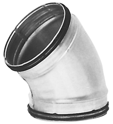 ALVA Spiro Bogen verz.Blech DN160-45° mit Lippendichtungen - ALB16045LD