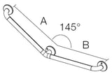 Alva Varia Wandhaltegriff 145 rev. 68x48cm, bis 130kg, Edelstahl Satiniert - AQBFVAWHG145.1E