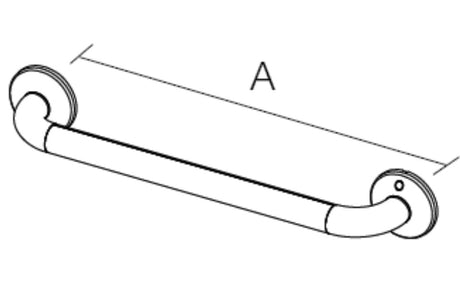 Alva Varia Wandhaltegriff 45cm bis 130kg, Edelstahl Satiniert - AQBFVAWHG45E