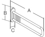 Alva Varia Stützgriff 75cm bis 130kg, Edelstahl Satiniert - AQBFVASG75E