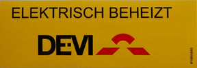 DANFOSS DEVI Aufkleber "Elektrisch beheizt"  – 19805845