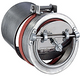 Alva Energiesparzugregler d 130 mm, m. Explosionsklappe, Edelstahl - ALZUGEX130