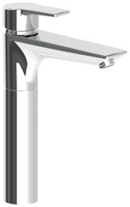 Alva Aura Waschtischarmatur XL mit Druckkn.-Garn., H”he 29,7cm, Chrom - AQARAUWTXL2