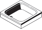 Alva Una Strukturtr„ger inkl. Brausetasse 90x90x16cm, AQBT90 - AQBT90ST