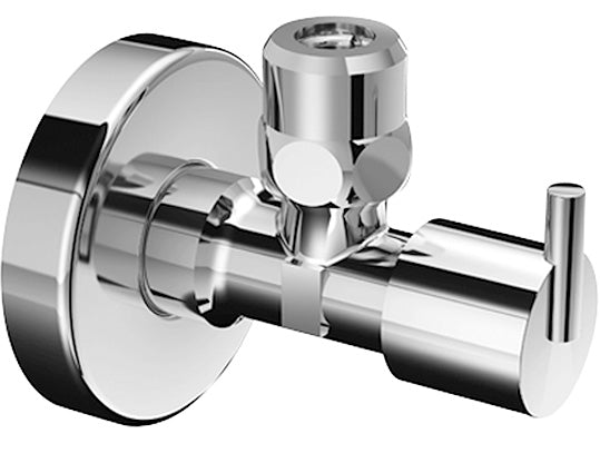 Alva Varia Design-Eckventil 1/2" mit Rosette, Griff Pint, Chrom - AQARVADEV4