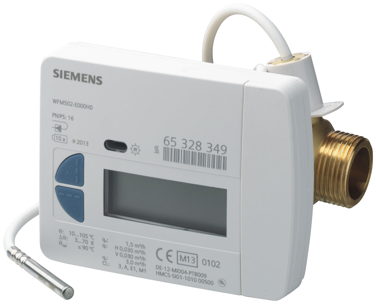 SIEMENS OESTERREICH Siemens Flügelrad-Wärmemengenzähler Qn=1,5m3/h 110mm G3/4"PN16   – WFM502-E000H0