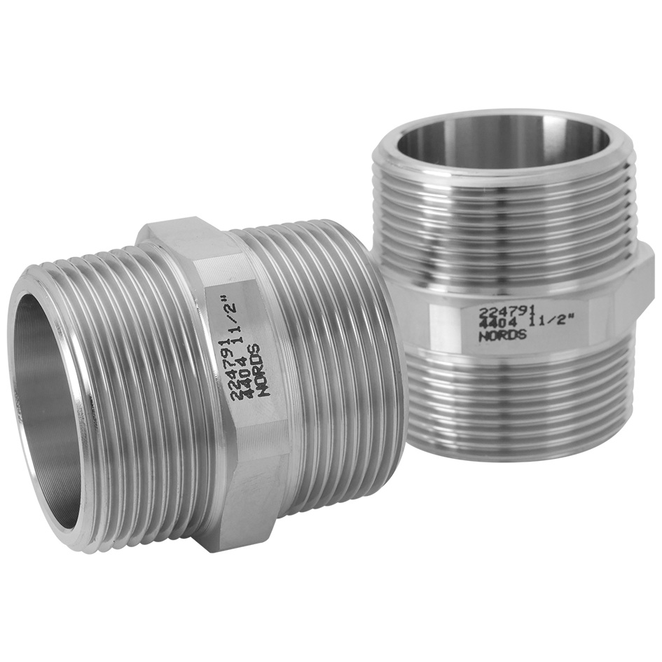 NORDS Nords Sechskantnippel R-207 1/2" Wkst.1.4404 / 316L(1.4436)  – 11-0207-04