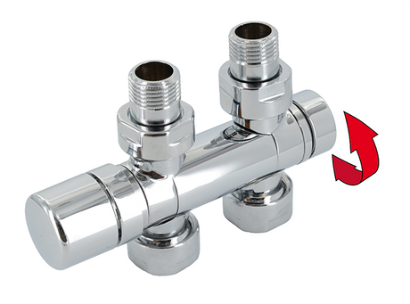 ZEHNDER Zehnder Anschluss-Armatur Set U M30x1,5 Eck- oder Durchgangsform, chrom   – 839178
