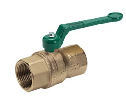 ALVA TW-Kugelhahn Ms DN15 1/2"IG m.gruenem Hebelgriff DVGW - ACKHTW1/2