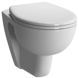 Alva Idea Wand-WC Tiefspüler + 6cm Barrierefrei, Weiß - AQBFIDWWCTES