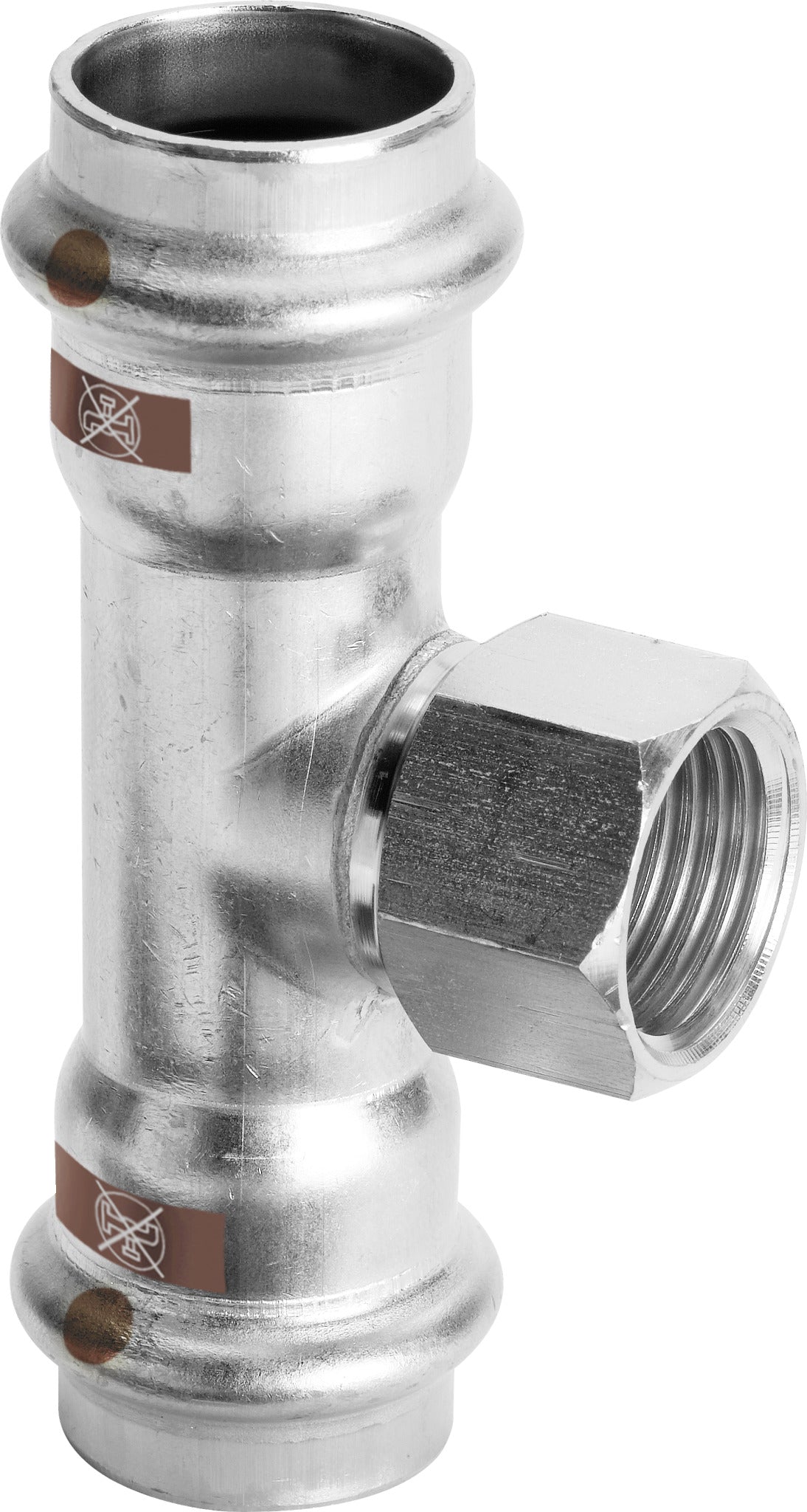 VIEGA Viega T-Stück mit SC Temponox 1717.2 in 28mmxRp3/4x28mm Stahl nichtrostend  – 810 917