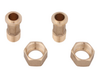 ALVA Wasserzähler-Verschraubungs-Set, Innengewinde 1 1/4" x Außengewinde 1/2", Messing, für Österreich