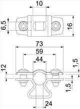 OBO Spacer Clamp with Slot 36-44mm Steel, electrogalvanized – 1362780
