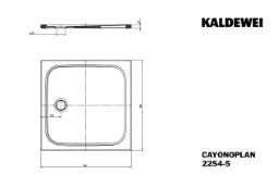 KALDEWEI Kaldewei Cayonoplan Shower tray 900x900x185 Waste-flat, alpine white – 361447980001