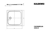 KALDEWEI Kaldewei Cayonoplan Shower tray 900x900x185 Waste-flat, alpine white – 361447980001