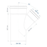 POLOPLAST PO Branch POLO-KAL NG DN 160/110/45Deg – 02242