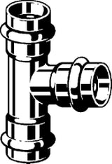 VIEGA Viega T-Stück mit SC Sanpress Inox 2318 in 28x22x28mm Edelstahl   – 435 974