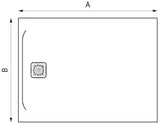 LAUFEN Laufen Passion Shower Tray made of Marbond 120x100x3.3cm, Drain short side, Anthracite – BPPABTL120.100A