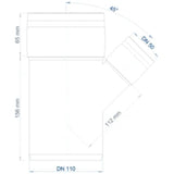 POLOPLAST PP Branch POLO-KAL XS DN 110/50/45Degree – 102224