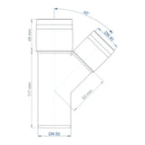 POLOPLAST PP Branch POLO-KAL XS DN 50/40/45Degree – 102212