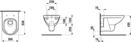 LAUFEN Laufen Pro Rimless Washdown Wall-Hung WC, White – H8209600000001