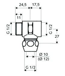 SCHELL SCHELL T-Stk.1/2"x 10mm chrom  – 27 006 06 99