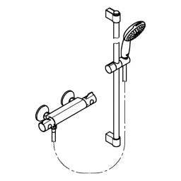 GROHE Grohe THM Shower Mixer Grohtherm 800 34566_2 with Shower Set 900mm Chrome – 34 566 002