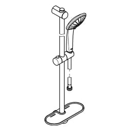GROHE Grohe Euphoria Shower Rail Set 600mm Hose 1750mm Soap Dish Chrome – 27 230 001