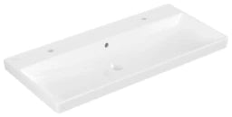 VILLEROY&BOCH V&B Avento Vanity washbasin 100 cm with overflow, 2 tap holes, white – 4156A401