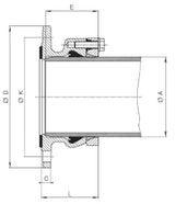 HAWLE System2000 Special Flange Fig. 0400 PN16 DN 65 mm for PE/PVC OD 63 mm – 5005035
