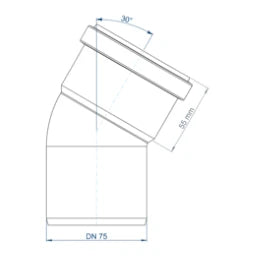 POLOPLAST PO Bogen POLO-KAL NG DN 75/30Grad   – 02131
