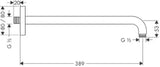 HANSGROHE HG Shower Arm E DN15 390mm, chrome – 27446000