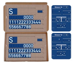 FRANKEN 140x200 Set Wasser Form B blau 2 Schilder + Feldermaterial, FP-System   – 10801